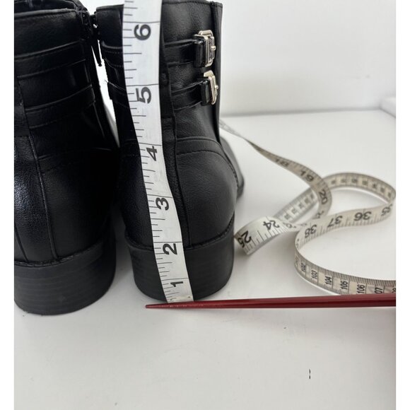 Kelly & Katie Boots 11 Ankle Double Buckle Side Zip Urban Casual Street Style - Picture 9 of 16